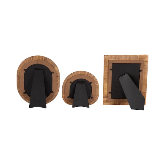 Kate and Laurel Rahfy Natural Tabletop Picture Frames Set